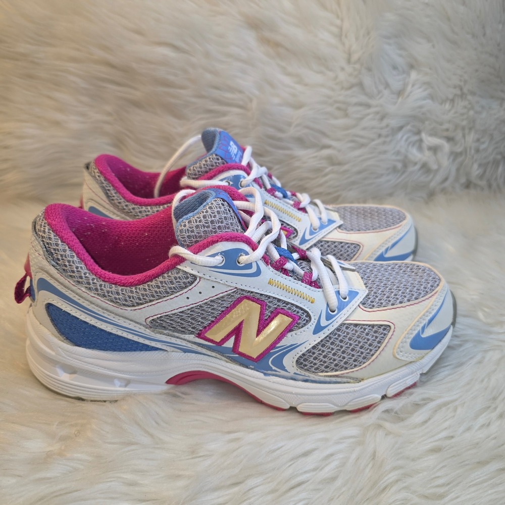 New Balance 553 Girls Youth 6 Women 7.5 White Pink Blue KJ553WRY Running